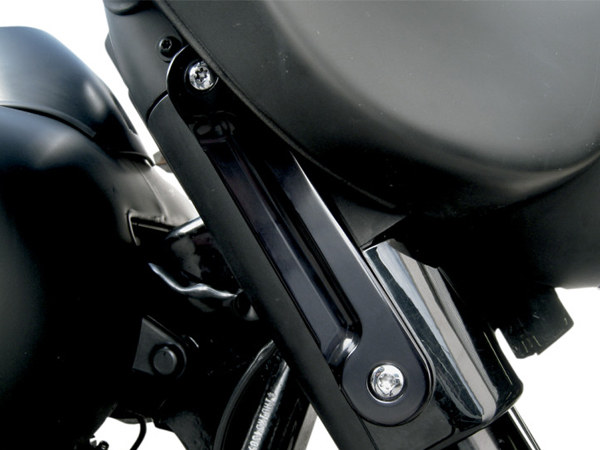 Front Turn Signal Indicator Strips with Smoked Lens & Amber LED's - Black. Fits Street Glide 2006-2023 - Image 2