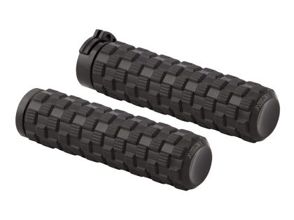Air Trax Handgrips - Black. Fits H-D with Throttle Cable.