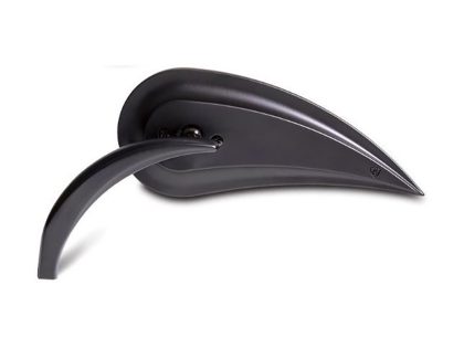 Rad III Teardrop Mirror with Die-Cast Stem - Black. Fits Left.
