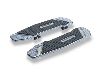 SpeedLiner Front Floorboards - Chrome. Fits Touring 1980up, FL Softail 1986-2017 & Dyna Switchback 2012-2016