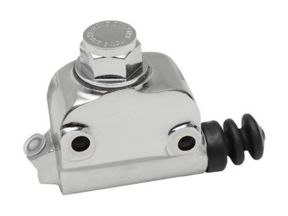 Lockheed Style Rear Brake Master Cylinder - Chrome. Fits Big Twin 1973-1979 with Disc Brake.