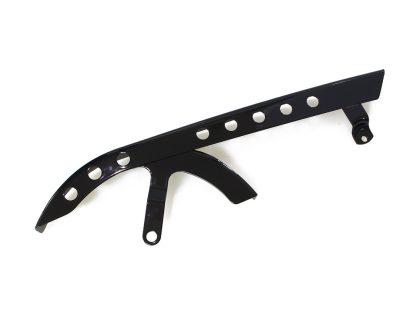 Upper Belt Guard with Holes - Gloss Black. Fits Sportster 2004-2021.