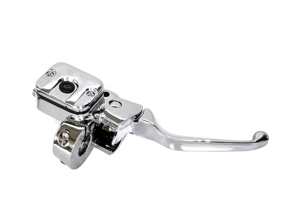 Front Brake Master Cylinder - Chrome. Fits Big Twin 1996-2017 & Sportster 1996-2003 Models with Front Single Disc Rotor.