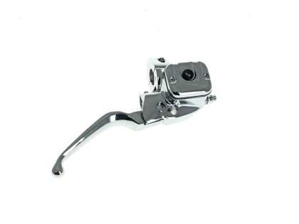 Front Brake Master Cylinder - Chrome. Fits Most Big Twin 1996-2017 & Sportster 1996-2003 with Dual Disc Rotor.
