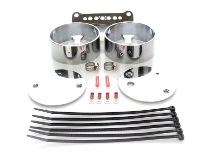 Dual Gauge Mount - Chrome. Fits Dyna 1995-2005 & Sportster 1995-2011.