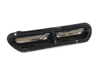 LED Batwing Vent Insert With Amber & White LED's - Black. Fits Touring 2014-2023