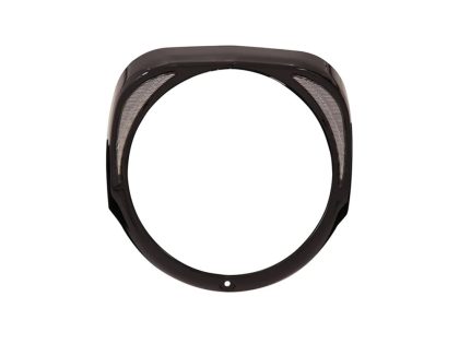 Fang LED Headlight Bezel with White Running Lights - Black. Fits Touring 2014-2023