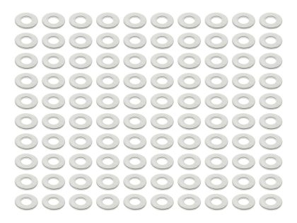 1/4in. Flat Washer - Chrome. Pack of 100.