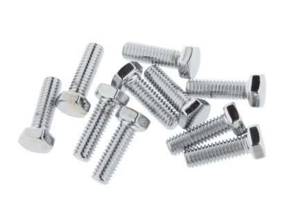 5/16-18 x 1in. UNC Hex Head Bolts - Chrome. Pack 10.