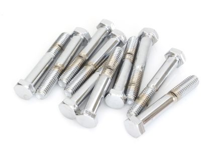 3/8-16 x 2-1/2in. UNC Hex Head Bolt - Chrome. Pack 10.