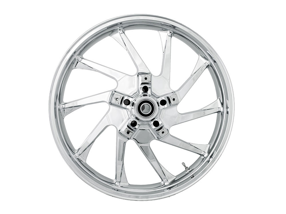 21in. x 3.50in. wide Hurricane 3D Wheel with Front Hub - Chrome. Fits Touring 2008up with ABS