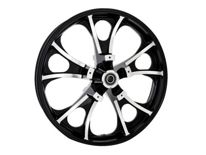 21in. x 3.50in. wide Largo 3D Wheel with Front Hub - Black Cut. Fits Touring 2008up with ABS