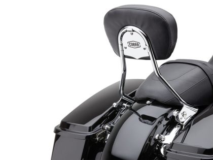 Short Quick Detachable Sissy Bar Kit - Chrome. Fits Touring 2014up.