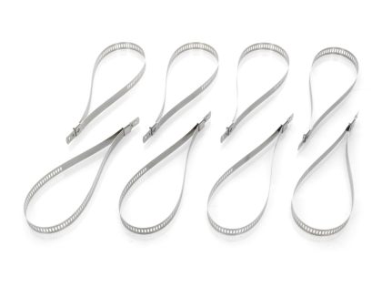 1/4in. Wide x 9in. Long Stainless Low Profile Ladder Tie - Pack 8