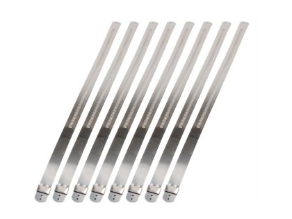 1/2in. Wide x 9in. Long Stainless Low Profile Ladder Tie - Pack 8