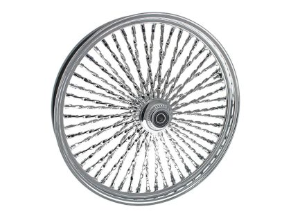 23in. x 3.5in. Cali Fat Spoke Front Wheel - Chrome. Fits Softail Heritage 2011up, Deluxe 2011-2020, Slim 2012-2021 & Fatboy 2011-2017