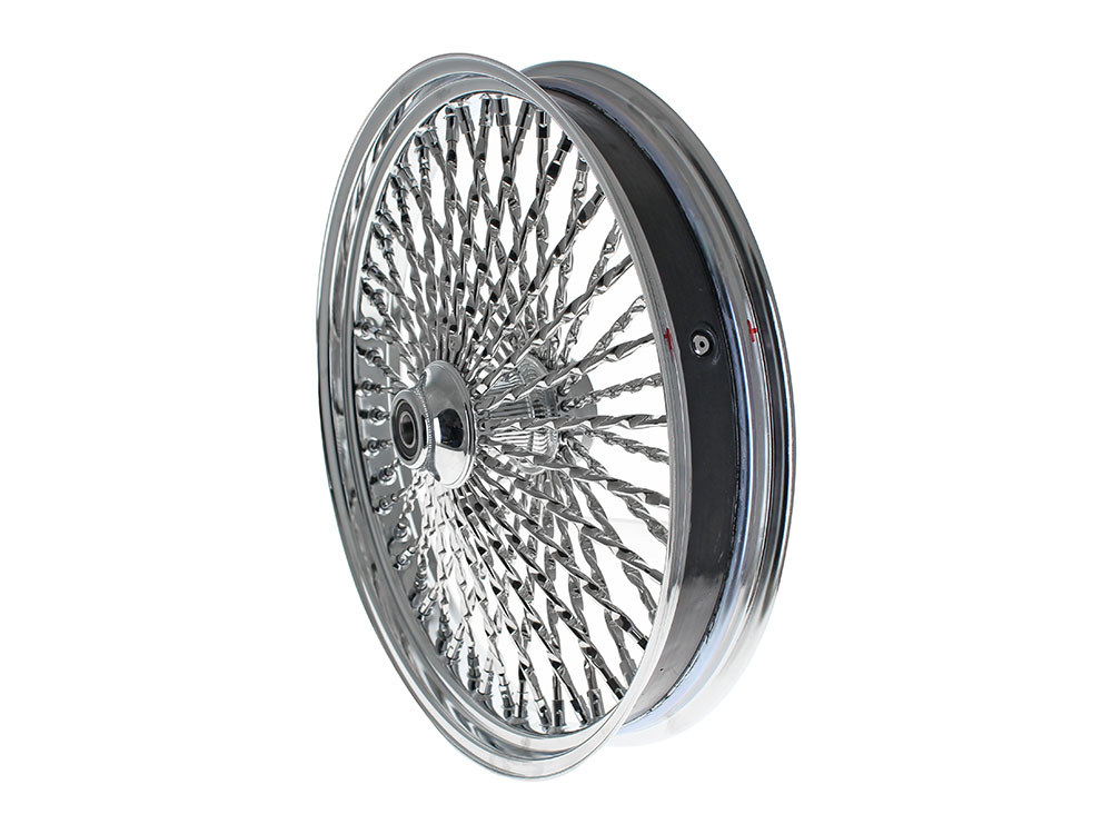 23in. x 3.5in. Cali Fat Spoke Front Wheel - Chrome. Fits Softail Heritage 2011up, Deluxe 2011-2020, Slim 2012-2021 & Fatboy 2011-2017 - Image 2