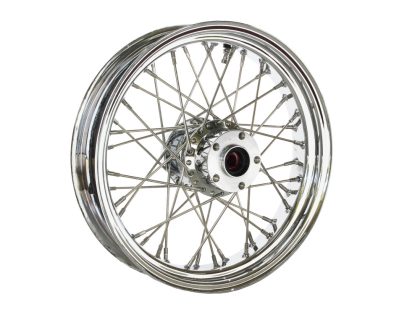 18in. x 3.5in. Rear 40 Spoke Cross Laced Wheel - Chrome. Fits Softail 2011up.