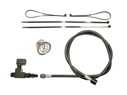 Black Remote Oil PSI Gauge Kit. Fits Twin Cam 1999-2017.