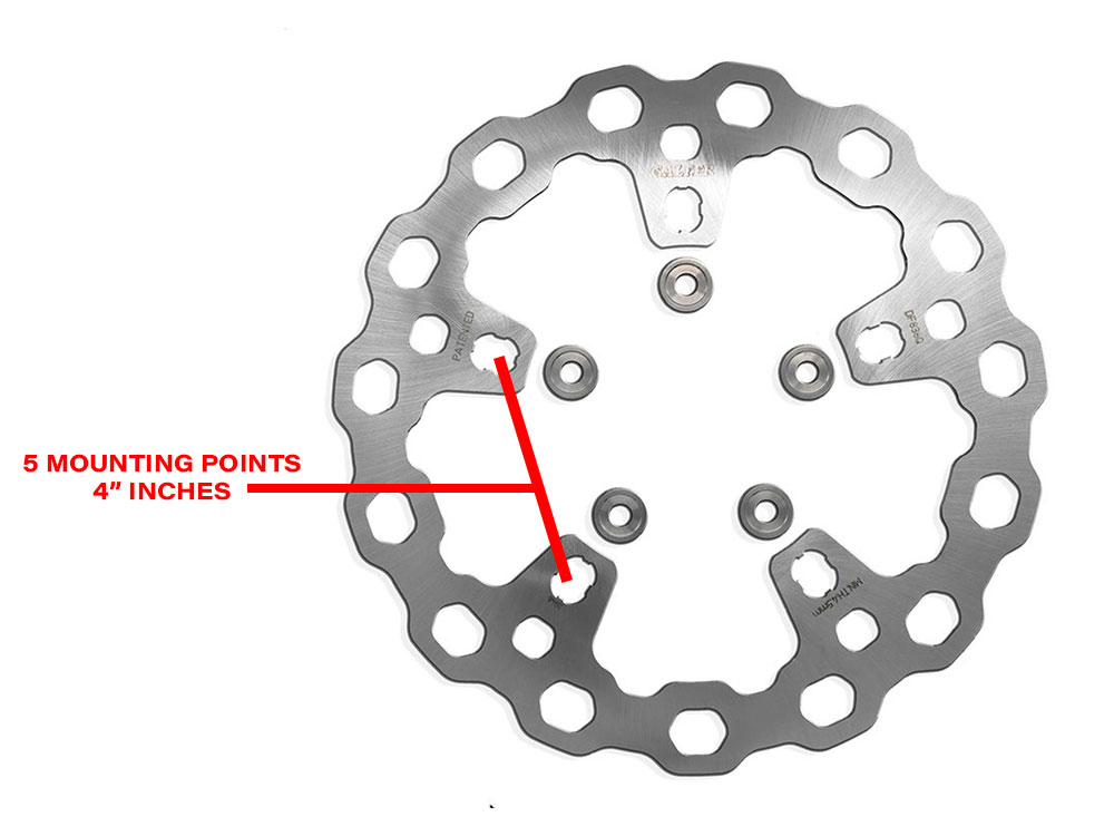 11.8in. Front Cubiq Disc Rotor - Stainless Steel. Fits Touring 2014-2023 with OEM Wheel. - Image 2