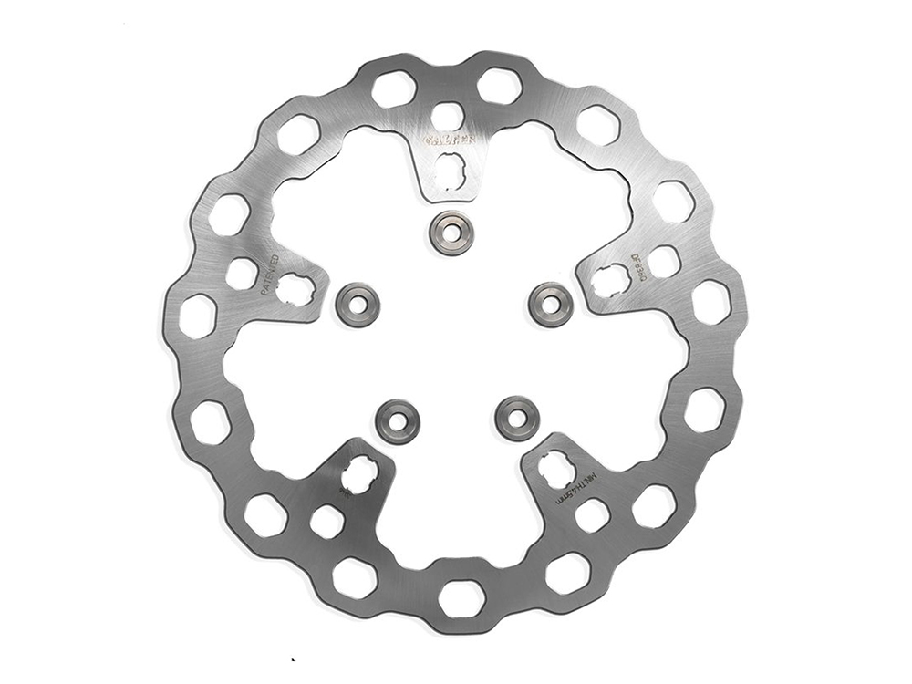 11.8in. Front Cubiq Disc Rotor - Stainless Steel. Fits Touring 2014-2023 with OEM Wheel.