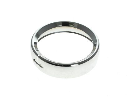Frenched 7in. Headlight Trim Ring - Chrome. Fits FLH Touring 1983-2013, Road King 1994up, Dyna Switch Back 2012-2016 & FL Softail with Nacelle 1986-2017