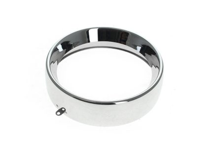 Frenched 7in. Headlight Trim Ring - Chrome. Fits FL Softail 1994-2017 & Freewheeler Trike 2015up