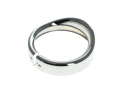 Peaked Visor Style 7in. Headlight Trim Ring - Chrome. Fits FLH Touring 1983-2013, Road King 1994up, Dyna Switch Back 2012-2016 & FL Softail with Nacelle 1986-2017