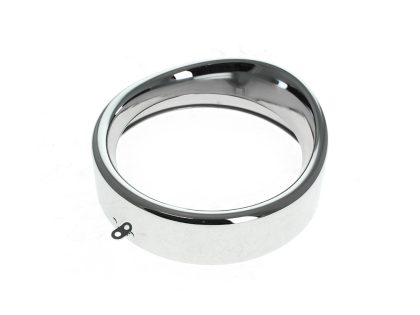 Peaked Visor Style 7in. Headlight Trim Ring - Chrome. Fits FL Softail 1994-2017 & Freewheeler Trike 2015up