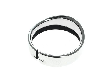 Peaked Visor Style 5-3/4in. Headlight Trim Ring - Chrome. Fits FX Softail 1994-2015, Dyna 1994-2017 & Most Sportster Models 2004-2021.