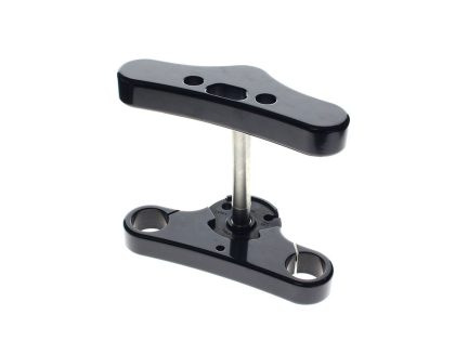 5 Degree Raked Mid Glide Triple Tree Kit - Black. Fits Softail Street Bob & Softail Standard 2018up with 23in. Wheel Conversion