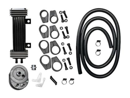 6-Row Vertical Deluxe Oil Cooler Kit. Fits Most Big Twin 1984-2017