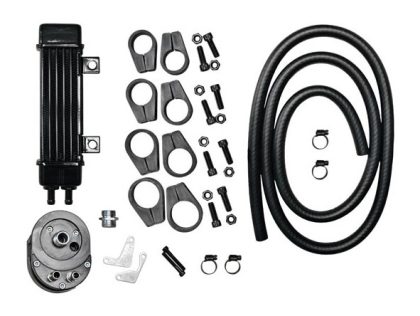 6-Row Vertical Slimline Oil Cooler Kit. Fits Most Big Twin 1984-2017