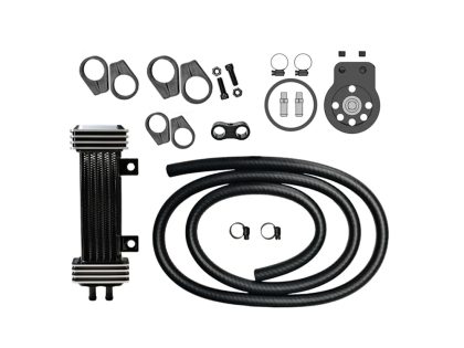 6-Row Vertical Deluxe Oil Cooler Kit. Fits Softail 2018up