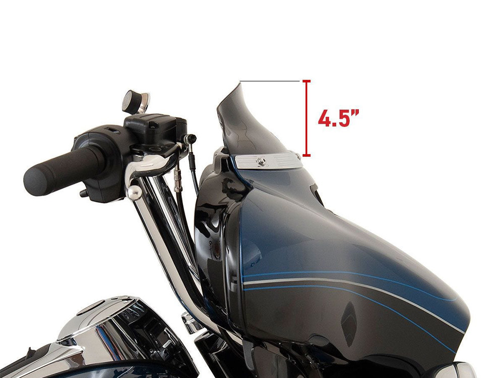 4in. Super Low Flare Windshield - Dark Smoke. Fits Electra Glide, Tri Glide & Street Glide 2014-2023