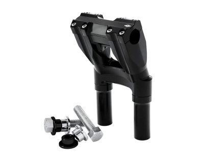 10in. Kickback x 1-1/8in. Clamp Isolated Riser Kit - Black. Fits Indian Cruiser 2022up.