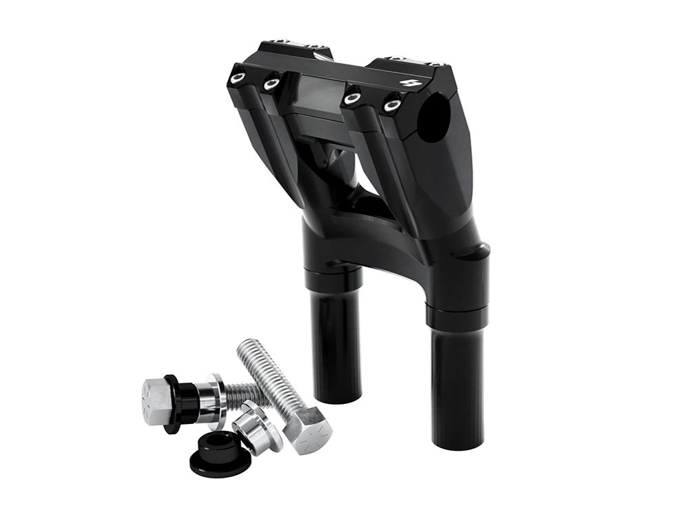 10in. Kickback x 1-1/8in. Clamp Isolated Riser Kit - Black. Fits Indian Cruiser 2022up.