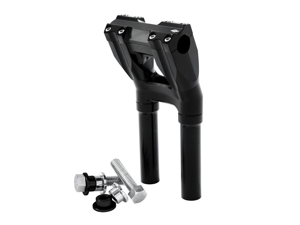 10in. Kickback x 1in. Clamp Isolated Riser Kit - Black. Fits 1in. Handlebar