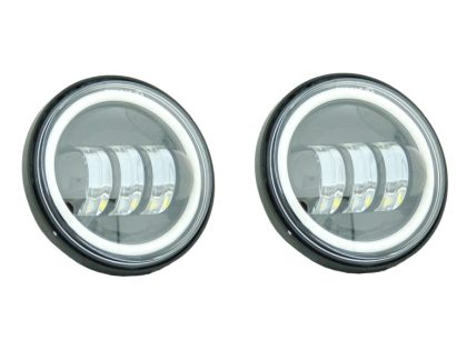 4-1/2in. LED Passing Lamp Inserts with Halo - Black.