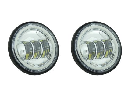 4-1/2in. LED Passing Lamp Inserts with Halo - Chrome.
