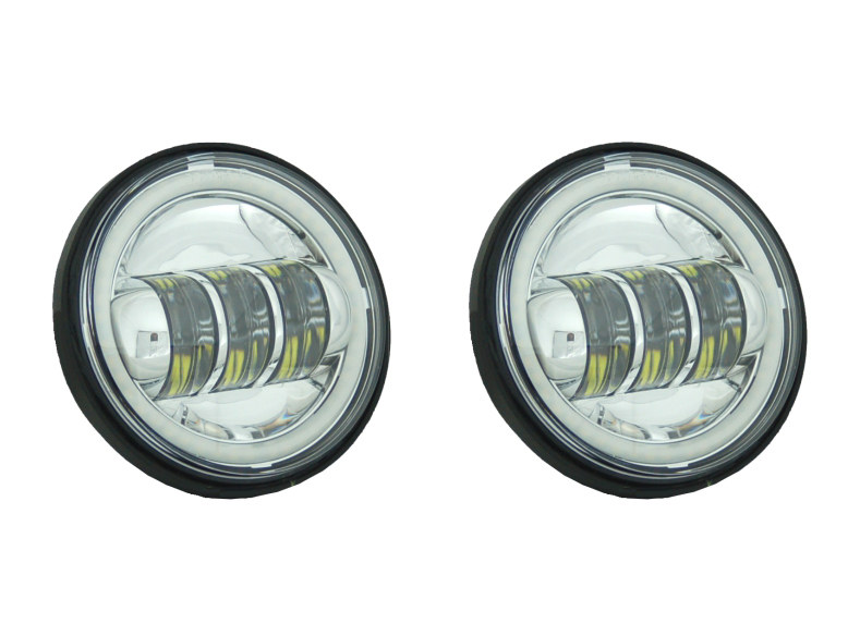 4-1/2in. LED Passing Lamp Inserts - Chrome. - Image 2