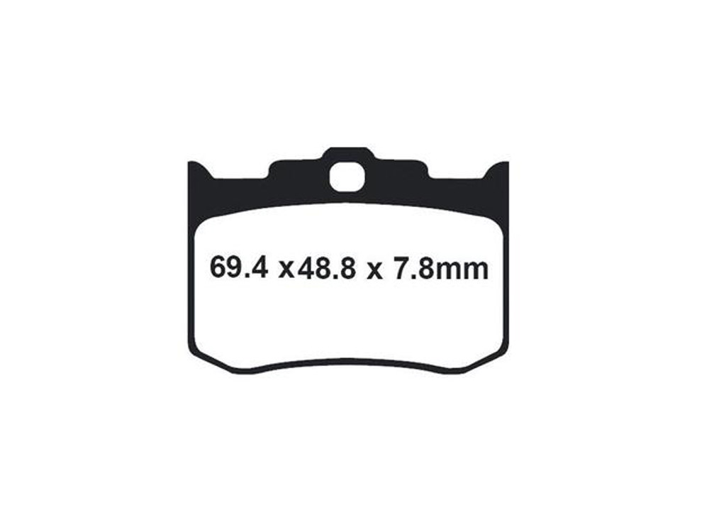 Gold-Plus Brake Pads. Fits Performance Machine 125X4R & 137X4B Calipers & Softail 2006up with Performance Machine Integrated Caliper & Hawg Halters 4 Piston Calipers - Image 2