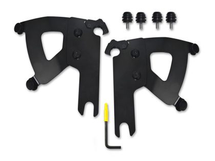 Black Road Warrior Trigger-Lock Mounting Hardware. Fits Road King Custom 2004-2007 & Road King Special 2017up.