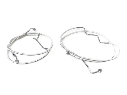 +4in. Over Length Lower Front Brake Line - Sterling Chromite. Fits Touring 2014-2023