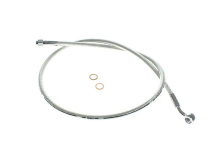 36in. Upper Front Brake Line with 10mm x 35 Degree Banjo - Sterling Chromite.