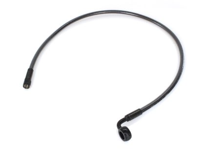 28in. Upper Front Brake Line with 12mm x 90 Degree Banjo - Black Pearl.