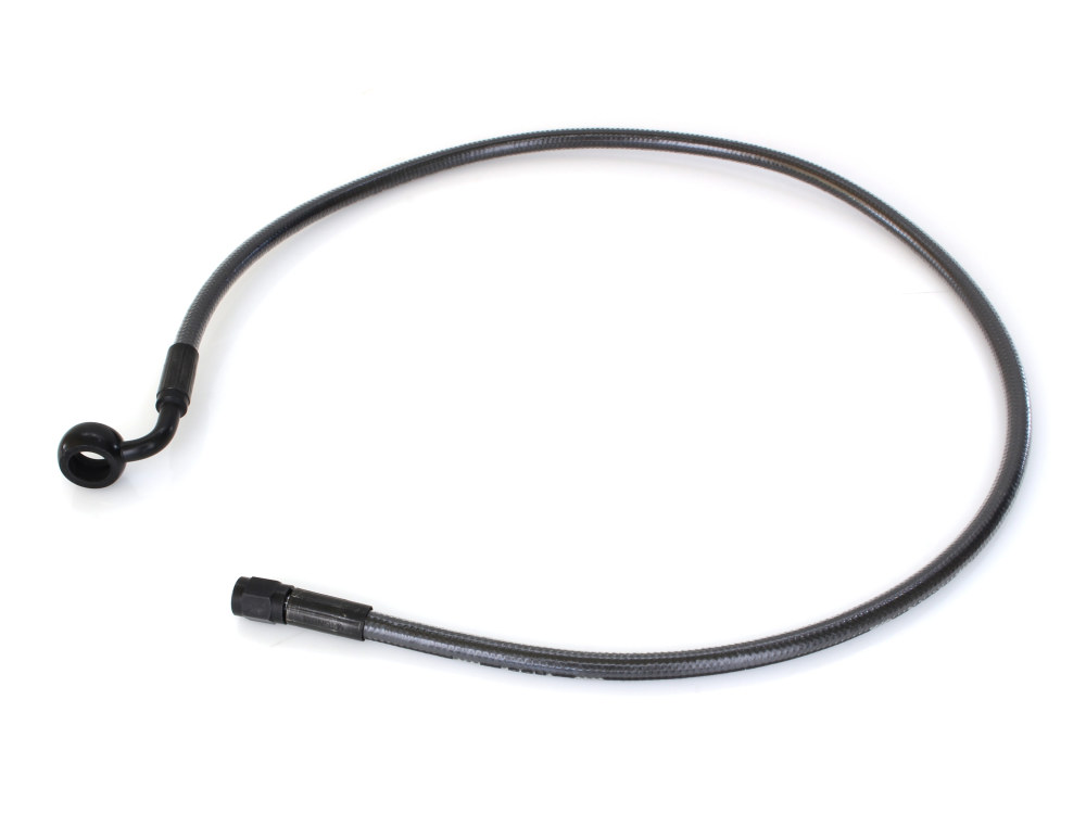 30in. Upper Front Brake Line with 12mm x 90 Degree Banjo - Black Pearl. - Image 2