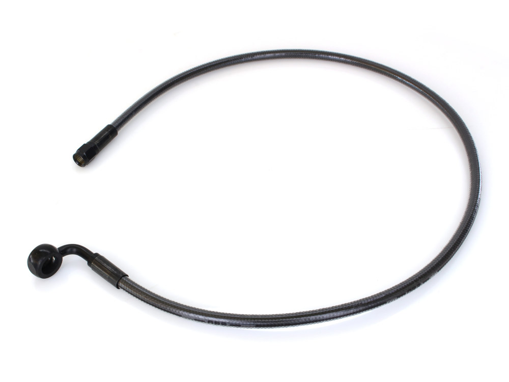 30in. Upper Front Brake Line with 12mm x 90 Degree Banjo - Black Pearl.