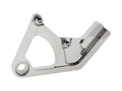 Right Hand Rear Caliper Mount - Polished. Fits Softail 1987-1999.
