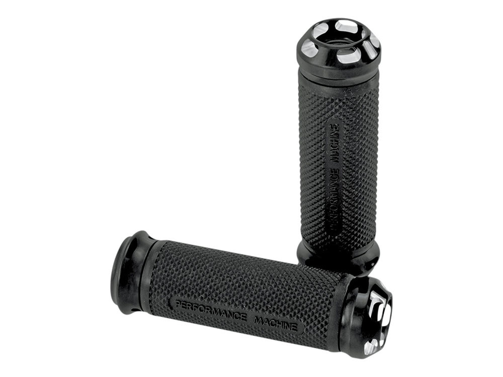 Apex Handgrips - Black Contrast Cut. Fits H-D with Throttle Cable.